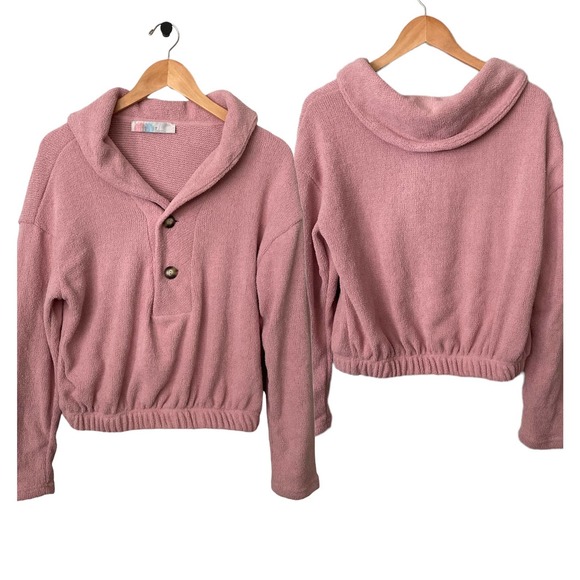 Free People Sweaters - Free People Beach XS Pink Oversized Pullover Sweater